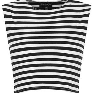Top shop stripe crop top
